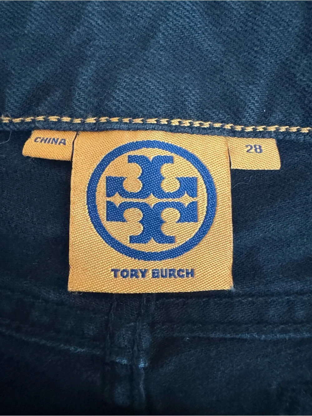 Tory Burch Dark Black Skinny Jeans